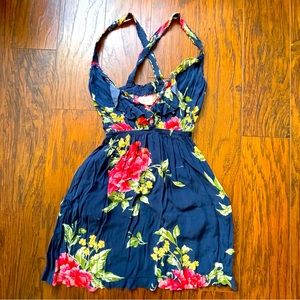 Extra small ABERCROMBIE & FITCH floral blue dress